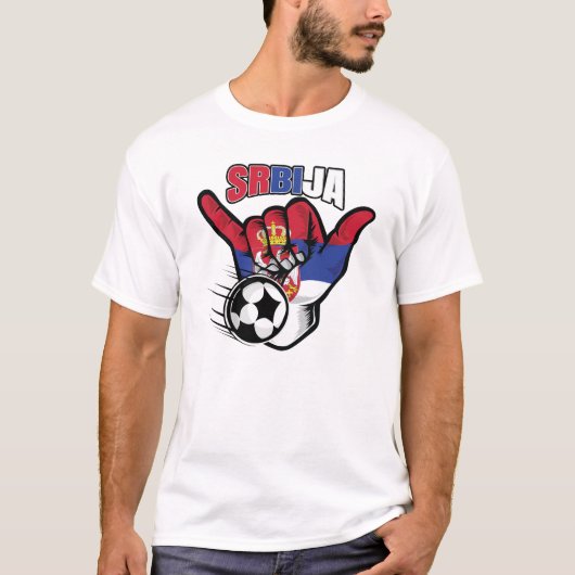 T-shirt Football serbe (Devant)