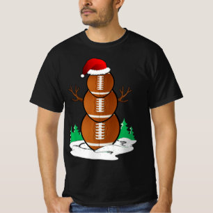 T-shirt Football Snowman Balls Noël Pyjama cadeaux Hommes