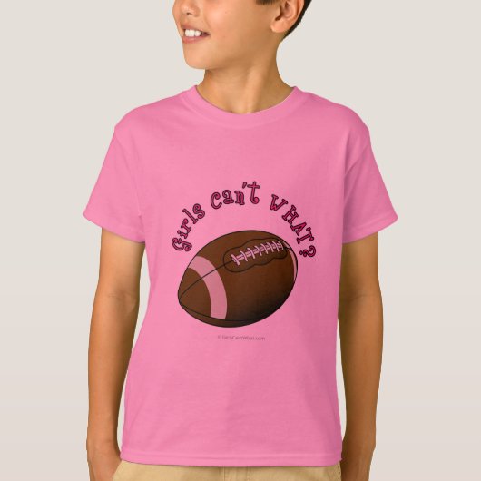 T-shirt Football - Texte rose (Devant)