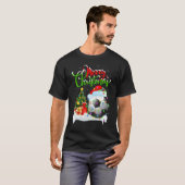 T-shirt Football Xmas Decorations Santa Football Christm (Devant entier)