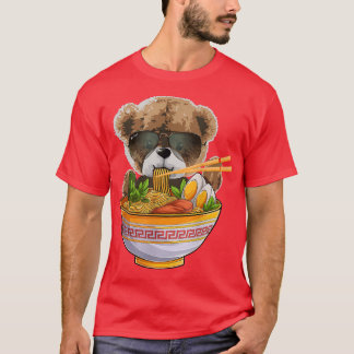 T-shirt For Bear Lover & Japanese Food, Cute Kawaii Ramen