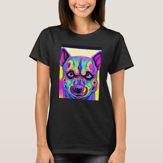 T-shirt For Cute Dog Puppie Fan In Dog Style 1 (Devant)