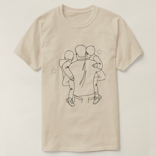 T-shirt for dad with father and son silhouette (Design voorkant)
