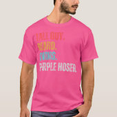 T-shirt For Dude-Tall Guy Beard Twins Purple Hoser (Devant)