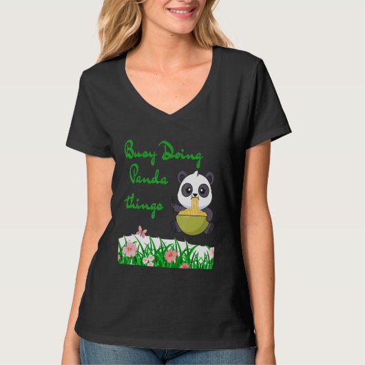 T-shirt for eater boy men and women .Lovely panda in the z (Devant)