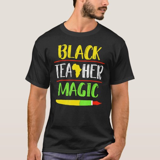 T-shirt For Teachers Black Teacher Magic African History M (Devant)