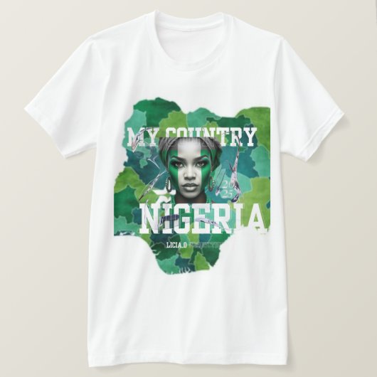 T-shirt For the Love of Naija (Design devant)