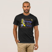 T-shirt Force 3 syndrome de Down de foi de courage (Devant entier)