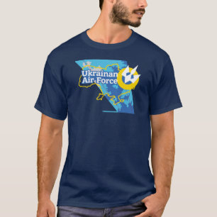 T-shirt Force aérienne ukrainienne en pixel camo su-27 T-