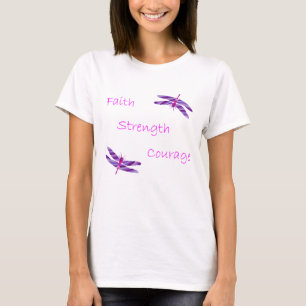 T-shirt Force de la foi Courage Dragonfly Chemise