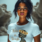 T-shirt Force enracinée Maman - Arte en silhouette floriss