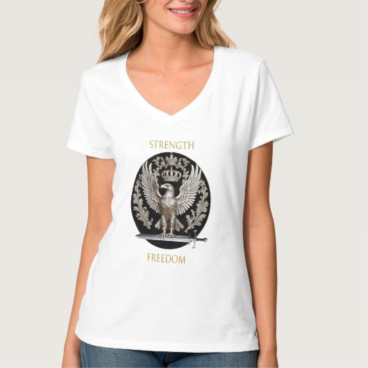 T-shirt Force et liberté de l'aigle (Devant)