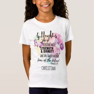 T-Shirt Force habillée Dignité Ado GODDAUGHTER Citation T