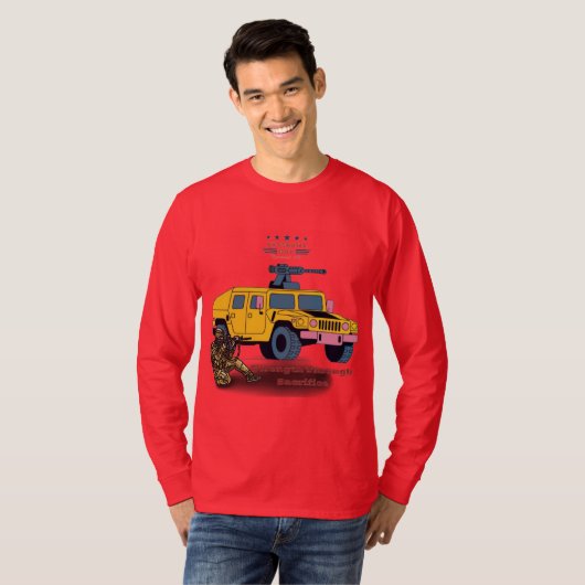 T-shirt Force par le sacrifice rouge (Devant entier)