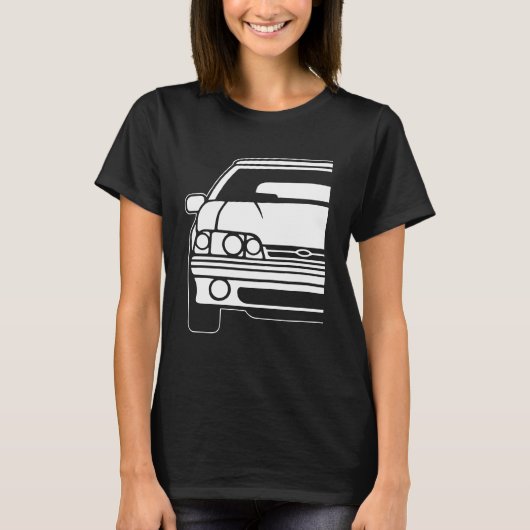 T-shirt Ford Mustang 1989 Notchback 1 (Devant)