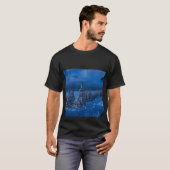 T-shirt Forest path at winter night (Devant entier)