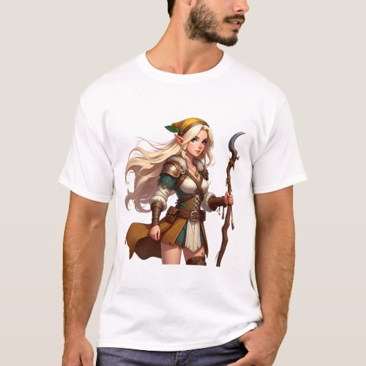 T-shirt Forestblade Elven Druid Adventurer (Devant)