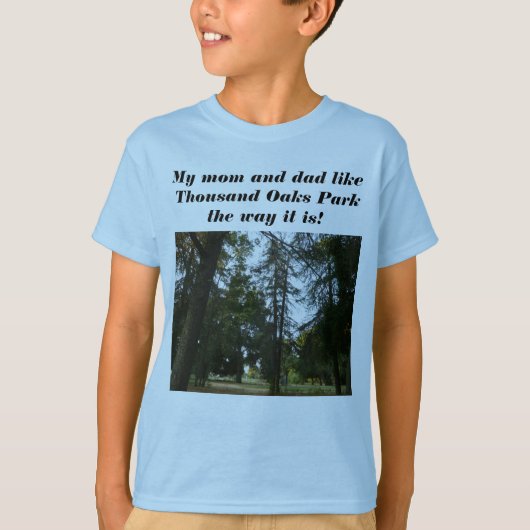T-shirt Forêt à feuillage persistant et ma mère et mon pèr (Devant)