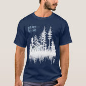 T-shirt Forêt Blanche Neige Nuit Ciel Cheval Sauvage Happy (Devant)
