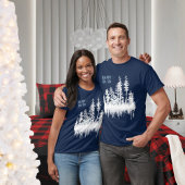 T-shirt Forêt Blanche Neige Nuit Ciel Cheval Sauvage Happy