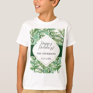 T-shirt Forêt d'aquarelle verte artistique