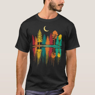 T-shirt Forêt d'arbres de réflexion de la nature Extérieur
