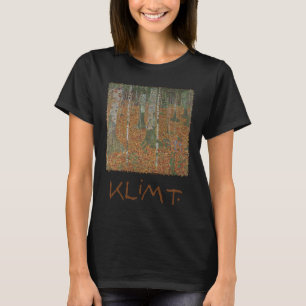 T-shirt Forêt de bouleau par Gustav Klimt, Art Nouveau Vin
