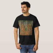 T-shirt Forêt de bouleau par Gustav Klimt, Art Nouveau Vin (Devant entier)