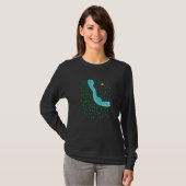 T-shirt Forêt de camping avec rivière (Devant entier)