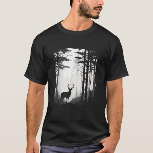 T-shirt Forêt de cerfs faune (Devant)