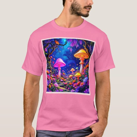 T-shirt Forêt de champignons enchantée (Devant)
