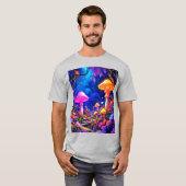 T-shirt Forêt de champignons enchantée (Devant entier)