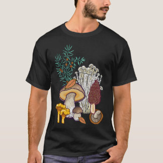 T-shirt Forêt de champignons foncés