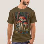 T-shirt Forêt de champignons rétro (Devant)