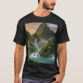 T-shirt Forêt de fantasy majestueuse et esthétique de casc (Devant)