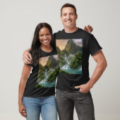 T-shirt Forêt de fantasy majestueuse et esthétique de casc (Unisexe)