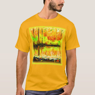 T-shirt "Forêt De Marais Vibrante" Belle Peinture. Command