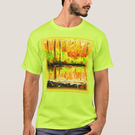 T-shirt "Forêt De Marais Vibrante" Belle Peinture. Command (Devant)