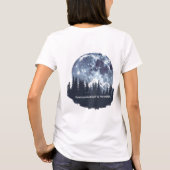 T-Shirt Forêt de pics sous la lune (Dos)