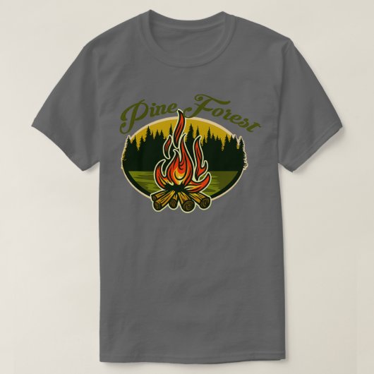 T-shirt Forêt de pin triplé (Design devant)