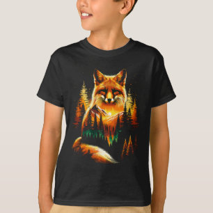 T-shirt Forêt de renards amoureux de la nature Montagnes R