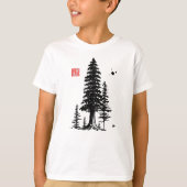 T-shirt Forêt de séquoias Sumi-e (Devant)