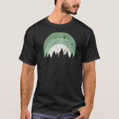T-shirt Forêt De Silhouette À feuillage persistant Arbre D (Devant)