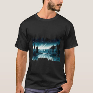 T-shirt Forêt de Starlit Aurora borealis
