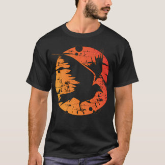 T-shirt Forêt d'oiseaux animaux corbeau gothique noir sini