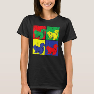 T-shirt Forêt faunique Nature Animal Pop Art écureuil