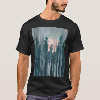 T-shirt Forêt géométrique