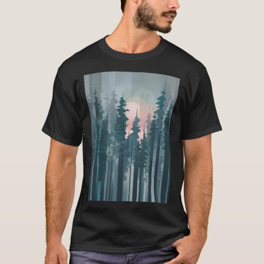 T-shirt Forêt géométrique (Devant)