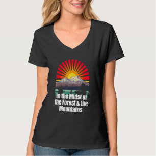 T-shirt Forêt Les Montagnes Camper Randonnée Camp Outdoo
