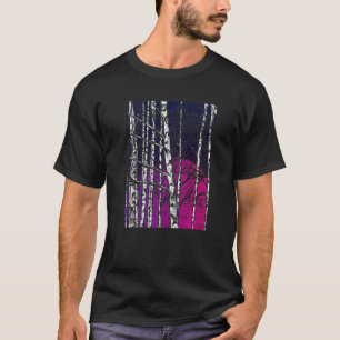 T-shirt Forêt Lune Arbres Nature Faune Lune Natur